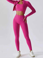 Bra Outerwear and Leggings 3-Piece Active Set