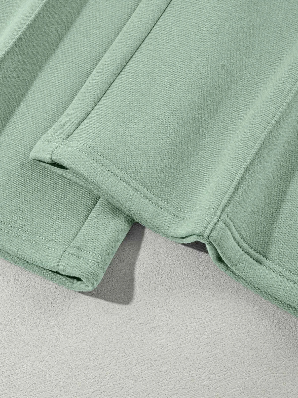 Drop Shoulder Zip Up Jacket and Drawstring Pants Active 2pcs Set