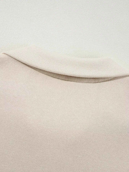 Drop Shoulder Zip Up Jacket and Drawstring Pants Active 2pcs Set