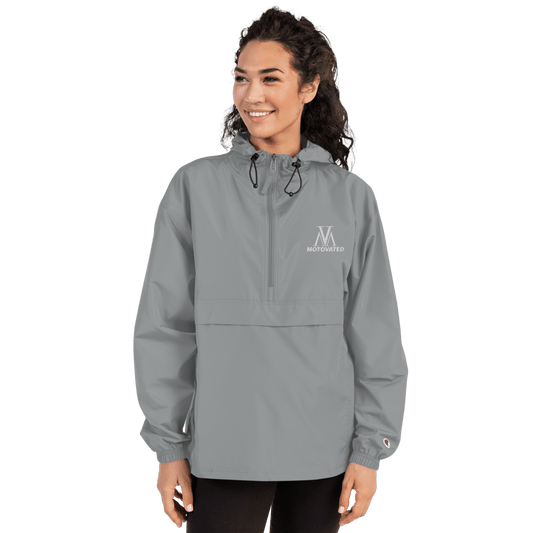 Embroidered Motovated Packable Jacket - TW Apparel and More