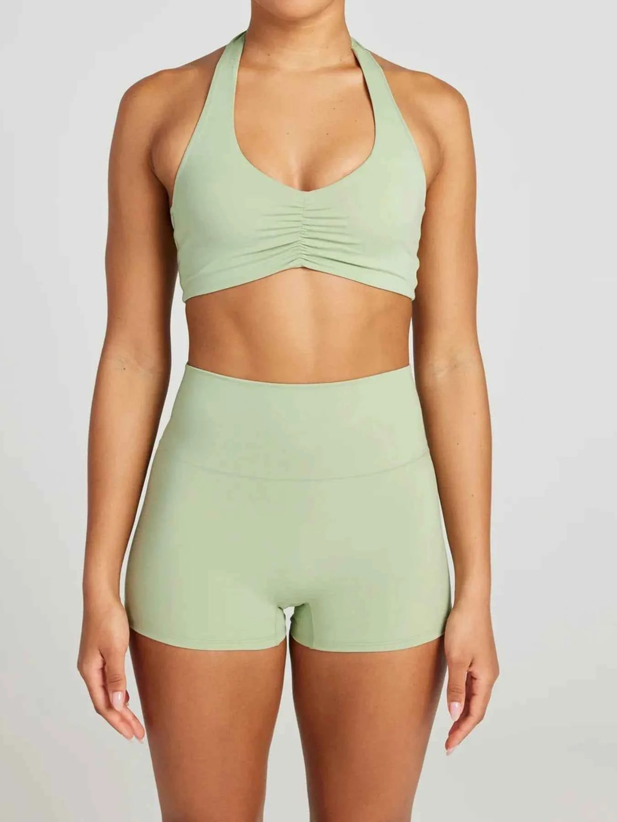 Halter Neck Cami and Shorts Active Set