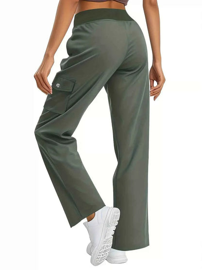 Relaxed Fit Active Pants with Drawstring Waist