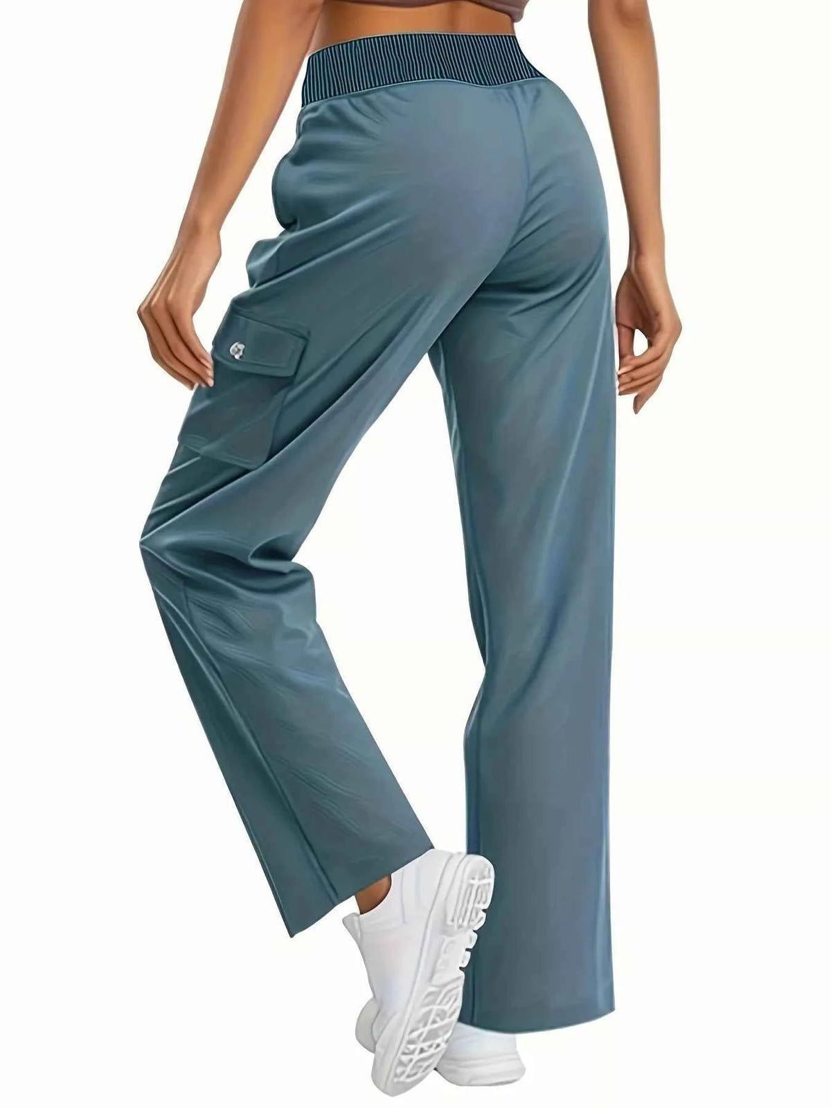 Relaxed Fit Active Pants with Drawstring Waist