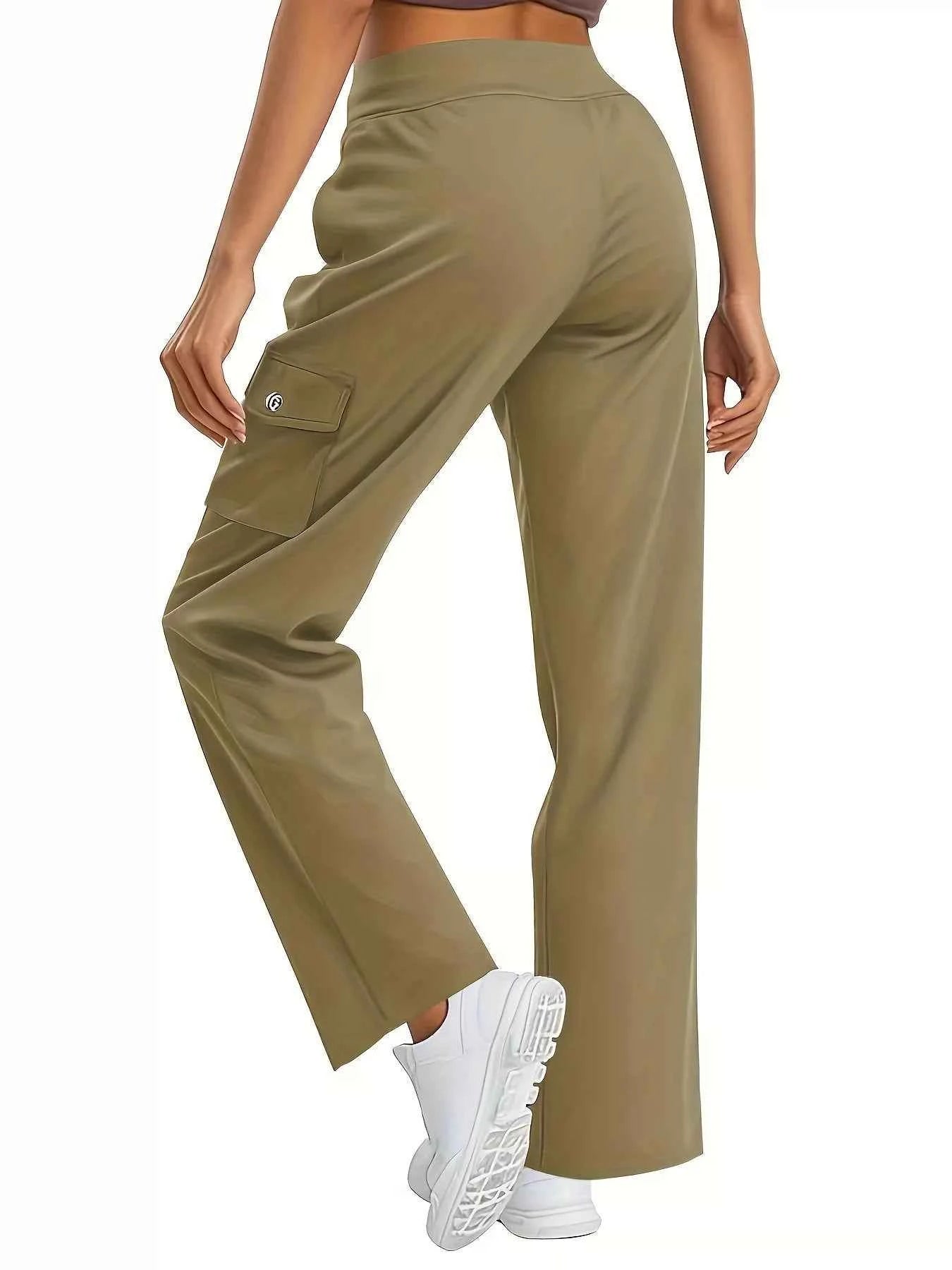 Relaxed Fit Active Pants with Drawstring Waist