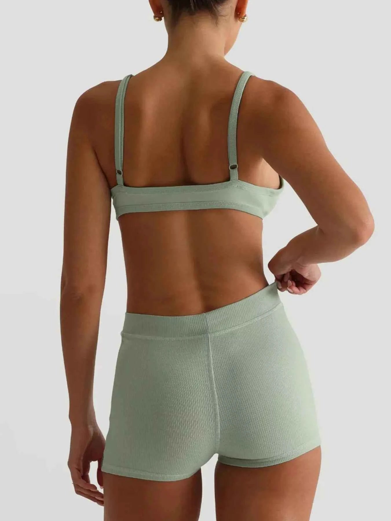 Seamless Bra and High Waist Shorts Active Set