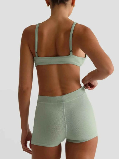Seamless Bra and High Waist Shorts Active Set