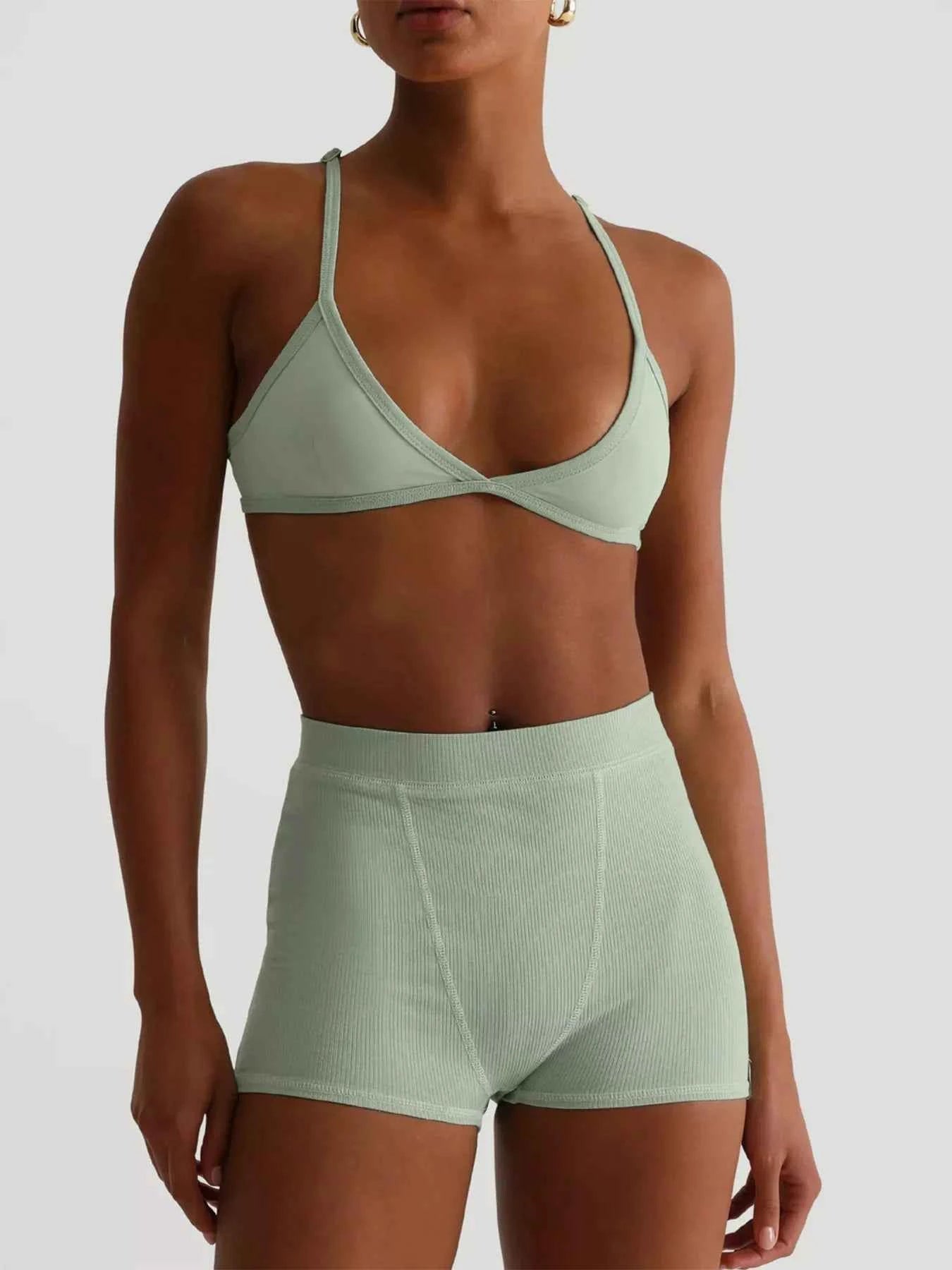 Seamless Bra and High Waist Shorts Active Set