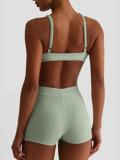Seamless Bra and High Waist Shorts Active Set