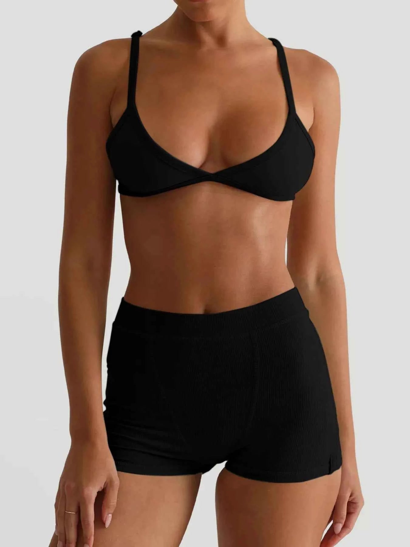 Seamless Bra and High Waist Shorts Active Set