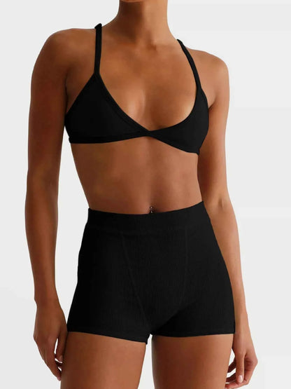 Seamless Bra and High Waist Shorts Active Set