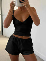 V-Neck Cami and Shorts Set