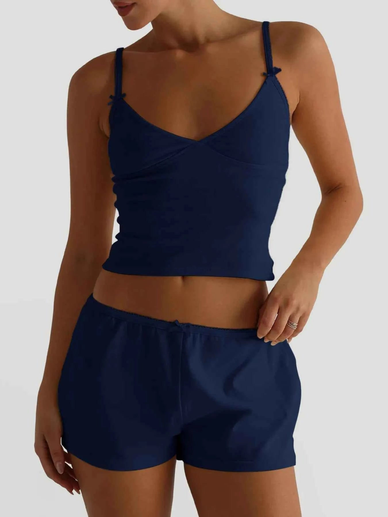 V-Neck Cami and Shorts Set